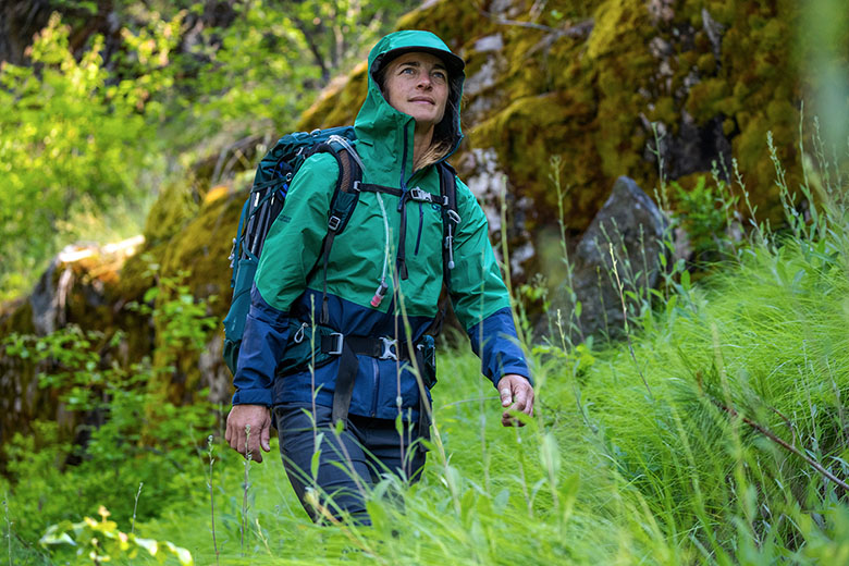 Outdoor Research Aspire II GTX Jacket (hiking amongst tall grass)